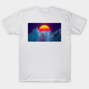 Canyon and river at sunset T-Shirt